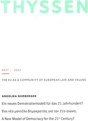 Buchcover Ein neues Demokratiemodell für das 21. Jahrhundert? | Angelika Nußberger | EAN 9783926397584 | ISBN 3-926397-58-6 | ISBN 978-3-926397-58-4
