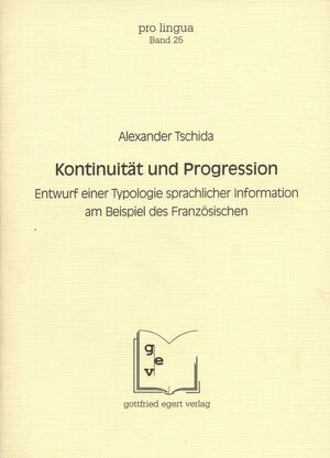 Buchcover Kontinuität und Progression | Alexander Tschida | EAN 9783926972439 | ISBN 3-926972-43-2 | ISBN 978-3-926972-43-9