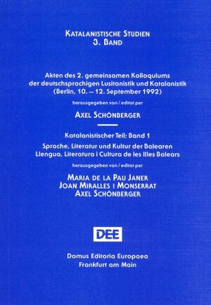 Buchcover Akten des 2. gemeinsamen Kolloquiums der deutschsprachigen Lusitanistik und Katalanistik (Berlin, 10.-12. September 1992)  | EAN 9783927884380 | ISBN 3-927884-38-3 | ISBN 978-3-927884-38-0