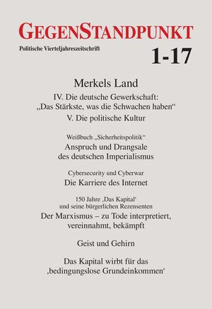 Buchcover GegenStandpunkt 1-17  | EAN 9783929211948 | ISBN 3-929211-94-7 | ISBN 978-3-929211-94-8