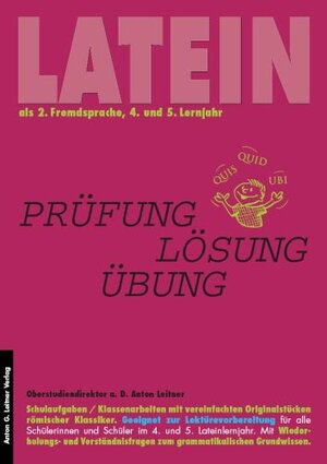Buchcover Latein als 2. Fremdsprache | Anton Leitner | EAN 9783929433050 | ISBN 3-929433-05-2 | ISBN 978-3-929433-05-0