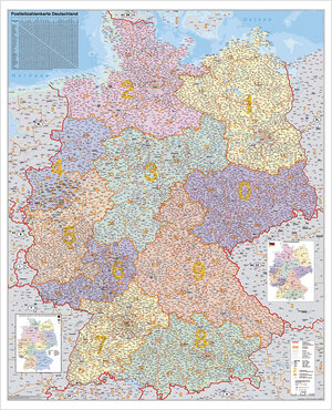 Buchcover Deutschland Postleitzahlenkarte Kleinformat | Heinrich Stiefel | EAN 9783929627510 | ISBN 3-929627-51-5 | ISBN 978-3-929627-51-0