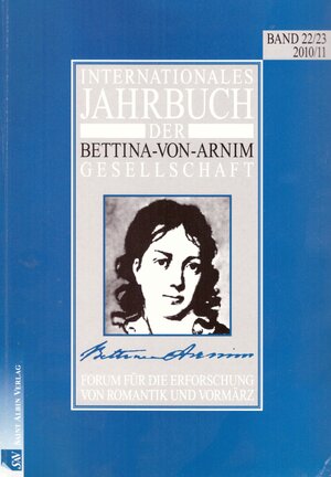 Buchcover Internationales Jahrbuch der Bettina-von-Arnim-Gesellschaft  | EAN 9783930293087 | ISBN 3-930293-08-0 | ISBN 978-3-930293-08-7