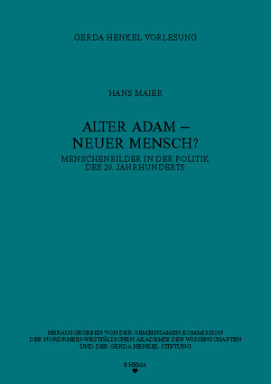 Buchcover Alter Adam - Neuer Mensch? | Hans Maier | EAN 9783930454266 | ISBN 3-930454-26-2 | ISBN 978-3-930454-26-6