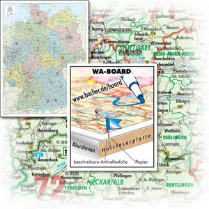 Buchcover BACHER Organisations-Karte Gesamtdeutschland 1:500 000, WA-BOARD Landkartentafel, aufgezogen, folienbeschichtet mit Aluleiste gerahmt  | EAN 9783930468997 | ISBN 3-930468-99-9 | ISBN 978-3-930468-99-7