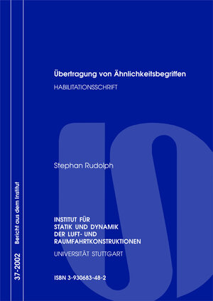 Buchcover Übertragung von Ähnlichkeitsbegriffen | Stephan Rudolph | EAN 9783930683482 | ISBN 3-930683-48-2 | ISBN 978-3-930683-48-2