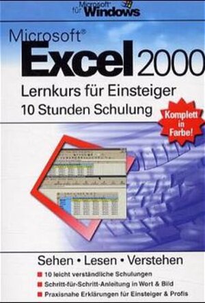 Buchcover Microsoft Excel 2000 - Lernkurs für Einsteiger | Thomas Natz | EAN 9783930722013 | ISBN 3-930722-01-1 | ISBN 978-3-930722-01-3