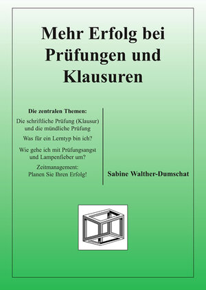 Buchcover Mehr Erfolg bei Prüfungen und Klausuren | Sabine Walther-Dumschat | EAN 9783930737574 | ISBN 3-930737-57-4 | ISBN 978-3-930737-57-4