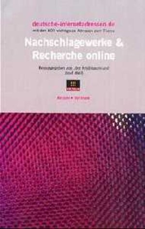 Buchcover deutsche-internetadressen.de - Nachschlagewerke & Recherche online | Jörg Krichbaum | EAN 9783930912971 | ISBN 3-930912-97-X | ISBN 978-3-930912-97-1
