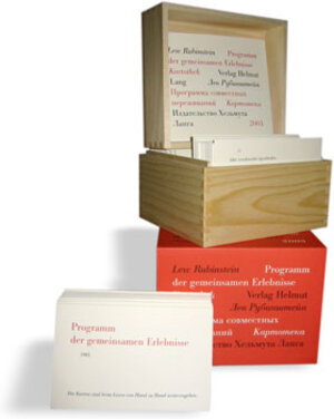 Buchcover Programm der gemeinsamen Erlebnisse | Lew Rubinstein | EAN 9783931325251 | ISBN 3-931325-25-3 | ISBN 978-3-931325-25-1