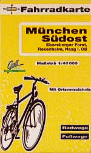 Fahrradkarte München Südost, Ebersberger Forst, Rosenheim, Haag i.Obb., Wasserburg a. Inn. 1:40000