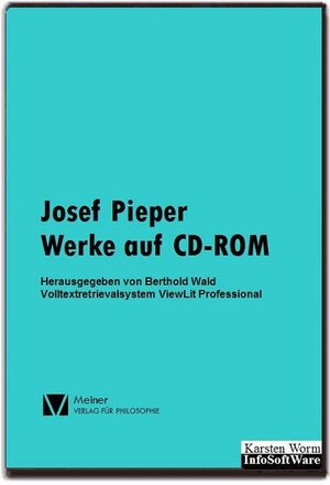 Buchcover Josef Pieper: Werke auf CD-ROM | Josef Pieper | EAN 9783932094705 | ISBN 3-932094-70-0 | ISBN 978-3-932094-70-5