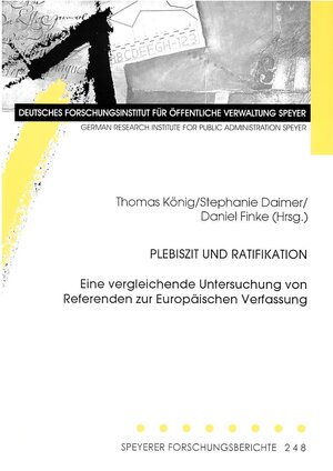 Buchcover Plebiszit und Ratifikation  | EAN 9783932112867 | ISBN 3-932112-86-5 | ISBN 978-3-932112-86-7