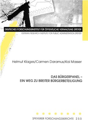 Buchcover Das Bürgerpanel - Ein Weg zu breiter Bürgerbeteiligung | Carmen Daramus | EAN 9783932112935 | ISBN 3-932112-93-8 | ISBN 978-3-932112-93-5