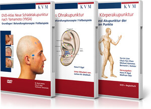 Buchcover Set DVD-Atlas Körperakupunktur, Ohrakupunktur, Neue Schädelakupunktur nach Yamamoto | Yu-Lin Lian | EAN 9783932119606 | ISBN 3-932119-60-6 | ISBN 978-3-932119-60-6
