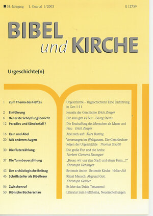 Buchcover Bibel und Kirche / Urgeschichte(n) | EAN 9783932203015 | ISBN 3-932203-01-1 | ISBN 978-3-932203-01-5