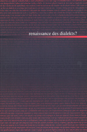 Buchcover Renaissance des Dialekts?  | EAN 9783932512254 | ISBN 3-932512-25-1 | ISBN 978-3-932512-25-4