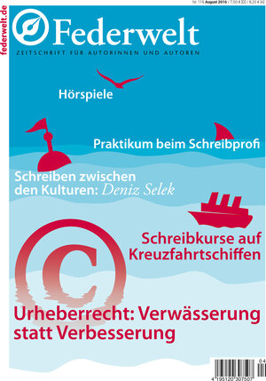 Buchcover Federwelt 119, 04-2016 | Deniz Selek | EAN 9783932522710 | ISBN 3-932522-71-0 | ISBN 978-3-932522-71-0