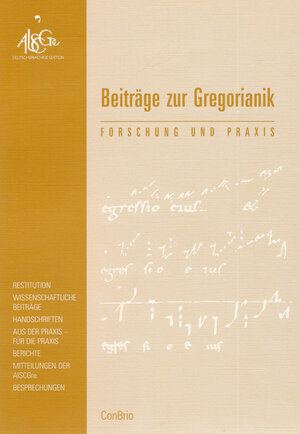 Buchcover Beiträge zur Gregorianik  | EAN 9783932581687 | ISBN 3-932581-68-7 | ISBN 978-3-932581-68-7