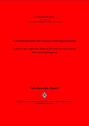Buchcover Karrierehindernisse für Frauen in Führungspositionen | Lotte Habermann-Horstmeier | EAN 9783932824197 | ISBN 3-932824-19-9 | ISBN 978-3-932824-19-7