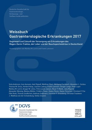 Buchcover Weissbuch Gastroenterologische Erkrankungen 2017  | EAN 9783933059598 | ISBN 3-933059-59-3 | ISBN 978-3-933059-59-8