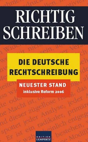 Buchcover Richtig Schreiben  | EAN 9783933070951 | ISBN 3-933070-95-3 | ISBN 978-3-933070-95-1