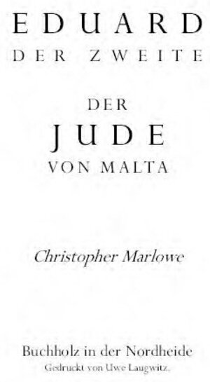 Buchcover Eduard II. / Der Jude von Malta | Christopher Marlowe | EAN 9783933077233 | ISBN 3-933077-23-0 | ISBN 978-3-933077-23-3