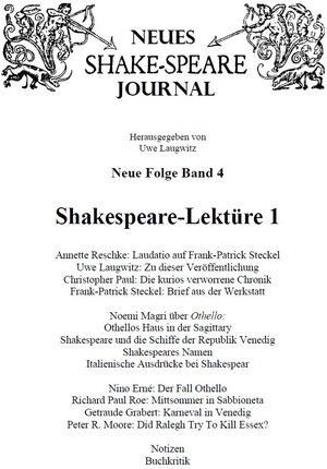 Buchcover Shakespeare-Lektüre 1  | EAN 9783933077387 | ISBN 3-933077-38-9 | ISBN 978-3-933077-38-7