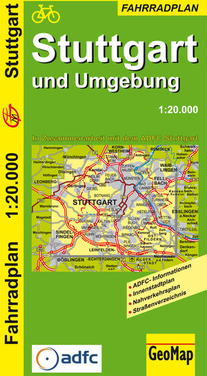 GeoMap Radwegepläne, Stuttgart und Umgebung