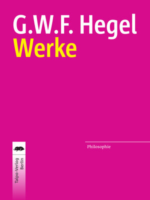 Buchcover Werke | Georg Wilhelm Friedrich Hegel | EAN 9783933689115 | ISBN 3-933689-11-2 | ISBN 978-3-933689-11-5