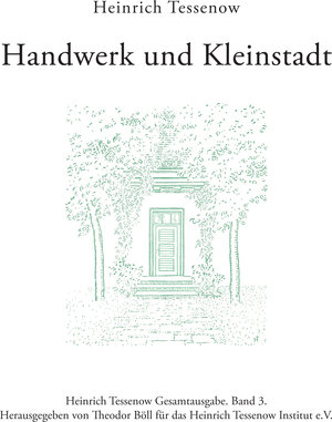 Buchcover Handwerk und Kleinstadt | Heinrich Tessenow | EAN 9783933713421 | ISBN 3-933713-42-0 | ISBN 978-3-933713-42-1