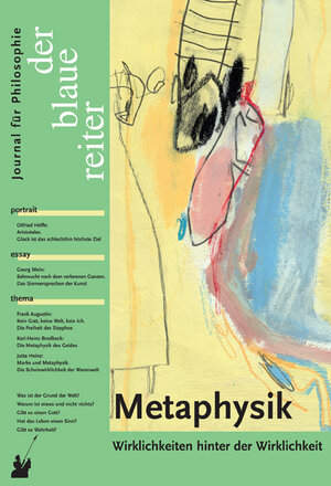 Buchcover Der Blaue Reiter. Journal für Philosophie / Metaphysik | Otfried Höffe | EAN 9783933722263 | ISBN 3-933722-26-8 | ISBN 978-3-933722-26-3