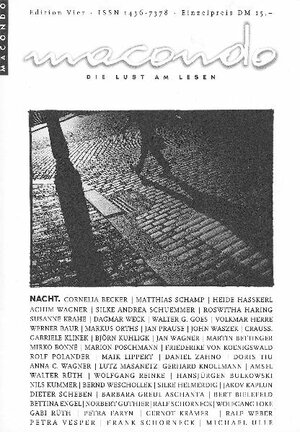 Buchcover Macondo. Die Lust am Lesen / Nacht  | EAN 9783933794048 | ISBN 3-933794-04-8 | ISBN 978-3-933794-04-8