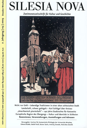 Buchcover Silesia Nova. Zeitschrift für Kultur und Geschichte  | EAN 9783934038448 | ISBN 3-934038-44-1 | ISBN 978-3-934038-44-8