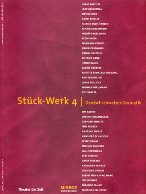 Buchcover Stück-Werk 4. Deutschschweizer Dramatik  | EAN 9783934344556 | ISBN 3-934344-55-0 | ISBN 978-3-934344-55-6