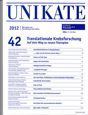 Buchcover Unikate 42: Translationale Krebsforschung | Angelika Eggert | EAN 9783934359420 | ISBN 3-934359-42-6 | ISBN 978-3-934359-42-0
