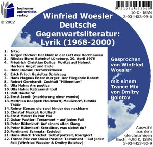 Deutsche Gegenwartsliteratur: Lyrik (1968-2000): Mit einem Trance Mix