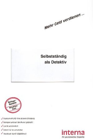 Buchcover Selbstständing als Detektiv | EAN 9783934662650 | ISBN 3-934662-65-X | ISBN 978-3-934662-65-0