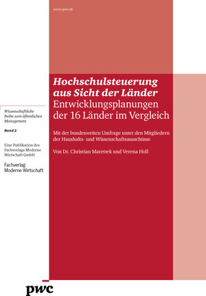 Buchcover Hochschulsteuerung aus Sicht der Länder | EAN 9783934803640 | ISBN 3-934803-64-4 | ISBN 978-3-934803-64-0