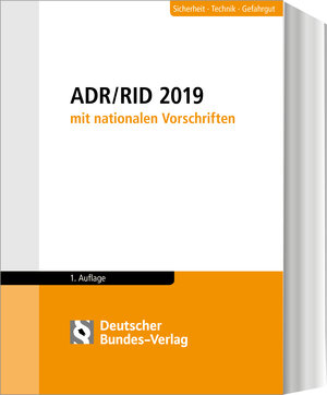 Buchcover ADR / RID 2019 mit nationalen Vorschriften  | EAN 9783935064903 | ISBN 3-935064-90-X | ISBN 978-3-935064-90-3