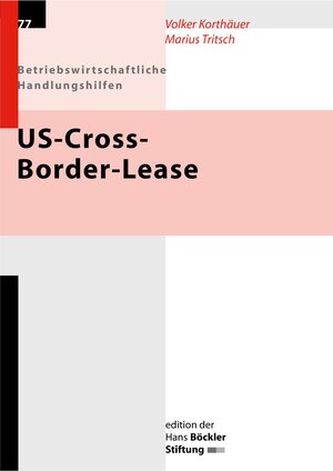 Buchcover US-Cross-Border-Lease | Volker Korthäuer | EAN 9783935145510 | ISBN 3-935145-51-9 | ISBN 978-3-935145-51-0
