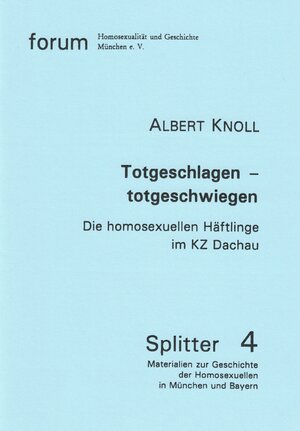 Buchcover Totgeschlagen - totgeschwiegen | Albert Knoll | EAN 9783935227049 | ISBN 3-935227-04-3 | ISBN 978-3-935227-04-9
