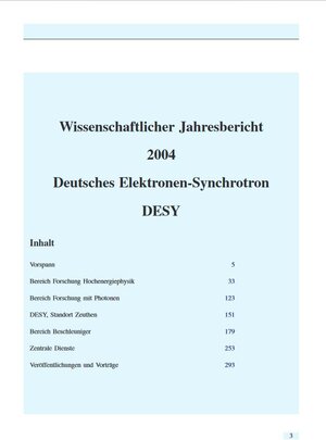 Buchcover Wissenschaftlicher Jahresbericht 2004 DESY  | EAN 9783935702157 | ISBN 3-935702-15-9 | ISBN 978-3-935702-15-7