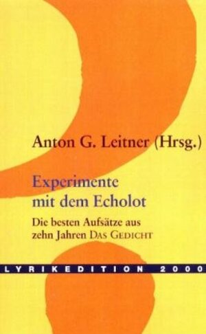 Buchcover Experimente mit dem Echolot | EAN 9783935877138 | ISBN 3-935877-13-7 | ISBN 978-3-935877-13-8