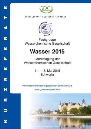 Buchcover Wasser 2015  | EAN 9783936028904 | ISBN 3-936028-90-7 | ISBN 978-3-936028-90-4