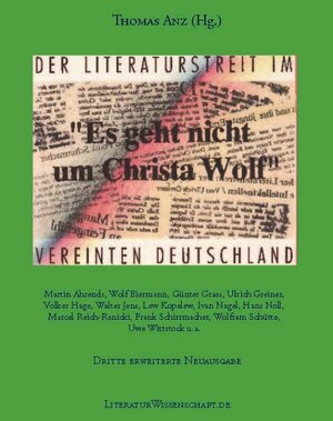 Buchcover "Es geht nicht um Christa Wolf"  | EAN 9783936134889 | ISBN 3-936134-88-X | ISBN 978-3-936134-88-9