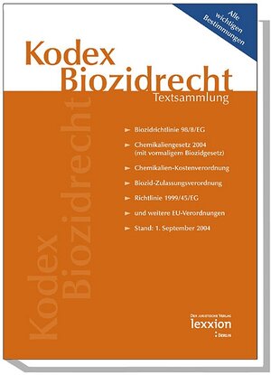 Buchcover Kodex Biozidrecht  | EAN 9783936232271 | ISBN 3-936232-27-X | ISBN 978-3-936232-27-1