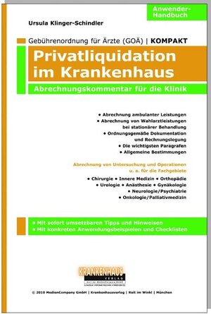 Buchcover Gebührenordnung für Ärzte (GOÄ) - Kompakt | Ursula Klinger-Schindler | EAN 9783936715378 | ISBN 3-936715-37-8 | ISBN 978-3-936715-37-8