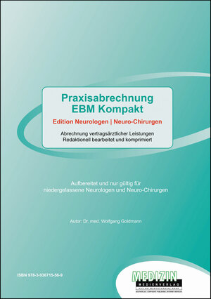 Buchcover Praxisabrechnung EBM Kompakt | Wolfgang Dr. med. Goldmann | EAN 9783936715569 | ISBN 3-936715-56-4 | ISBN 978-3-936715-56-9