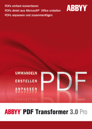Buchcover ABBYY PDF Transformer 3.0 Pro Deutsche Version KO  | EAN 9783936731859 | ISBN 3-936731-85-3 | ISBN 978-3-936731-85-9
